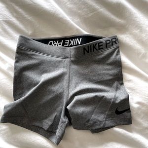 Gray Nike pro shorts size small